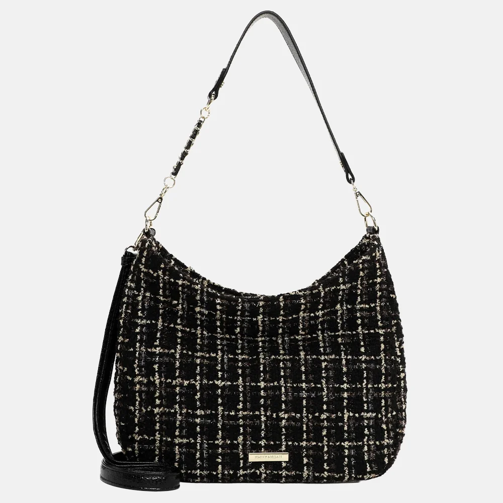 EMILY & NOAH Hannelore schoudertas black/beige